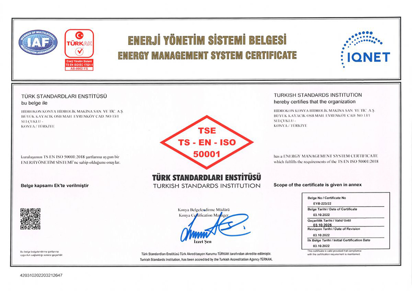 ENERJİ YÖNETİM SİSTEMİ BELGESİ 1